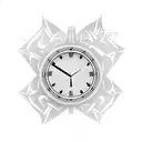 pocket clock daughter birthday  tattoo design idea