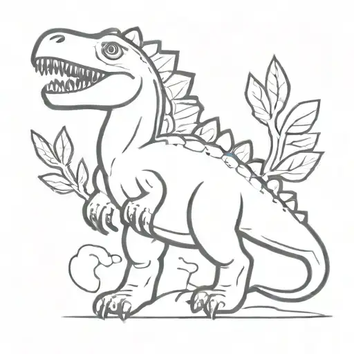 dino nugget tattoo design idea