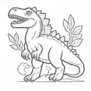 dino nugget tattoo design idea