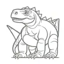 dino nugget tattoo design idea