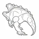 dino nugget tattoo design idea