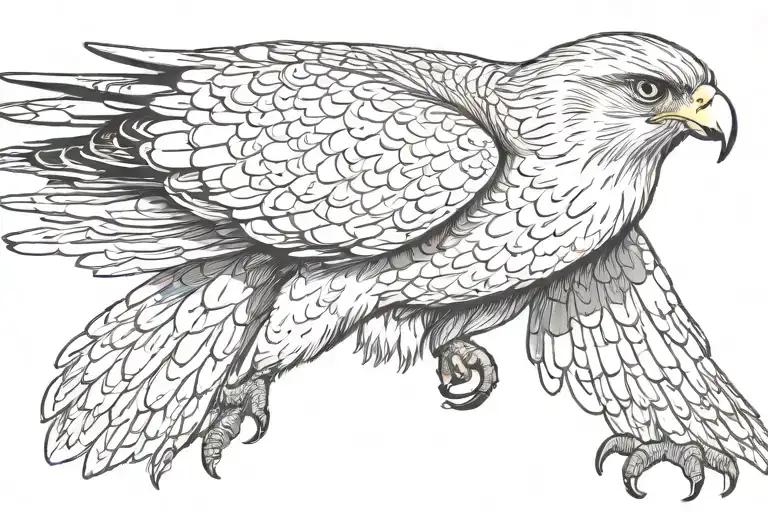 hawk tattoo design idea