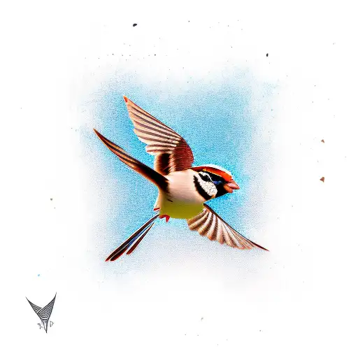 Sparrow tattoo design idea