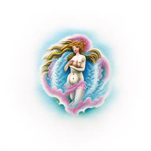 birth of venus  tattoo design idea