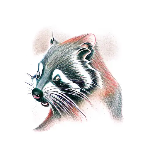 Tasmanian devil and red panda tattoo design idea