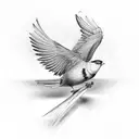 And this bird cannot change tattoo design idea