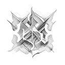 puzzle piece on fire tattoo design idea