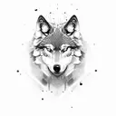 black 3 face wolves, one howling, the second looking somewhere and thirs one snarling tattoo design idea