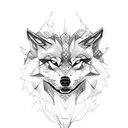 black 3 face wolves, one howling, the second looking somewhere and thirs one snarling tattoo design idea