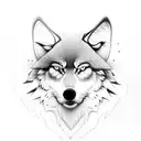 black 3 face wolves profile together, one howling, the second looking somewhere and thirs one snarling tattoo design idea
