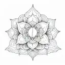 buddhist petal structure tattoo design idea