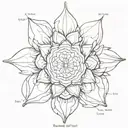 buddhist petal structure tattoo design idea