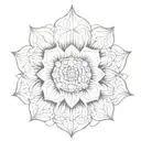 buddhist petal structure tattoo design idea