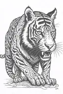 sabertooth tiger tattoo design idea
