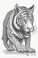 sabertooth tiger tattoo design idea