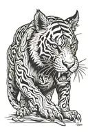 sabertooth tiger tattoo design idea