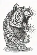 sabertooth tiger tattoo design idea