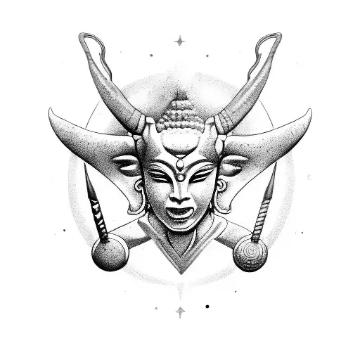 abracadabra, sagittarius, half horse half man, dragon fly, buddha tattoo design idea