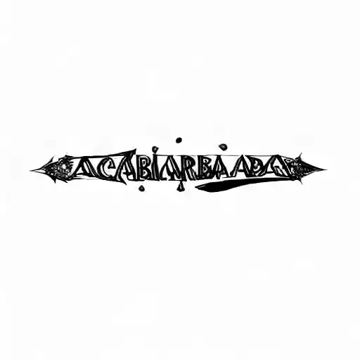 the word abracadabra tattoo design idea
