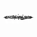 the word abracadabra tattoo design idea