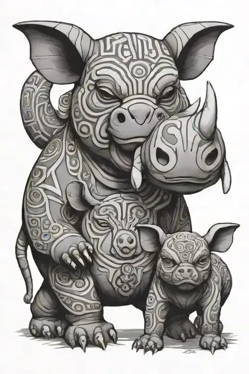 appa and pabu avatar tattoo design idea