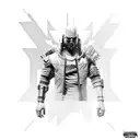 Cyberpunk 2077 under the knee sleeve tattoo design idea