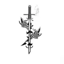 a samurai sword tattoo design idea