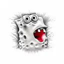 spongebob tattoo design idea