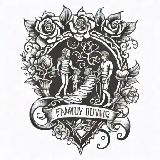 Family over everything tattoo design idea