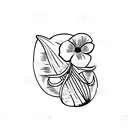 memorial tattoo including a snowdrop, larkspur, lily of the valley, daisy tattoo design idea