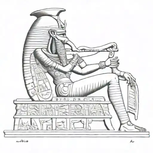 thoth egiptian god tattoo design idea