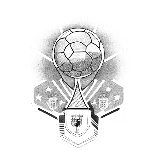 messi con la copa del mundo y argentina  tattoo design idea
