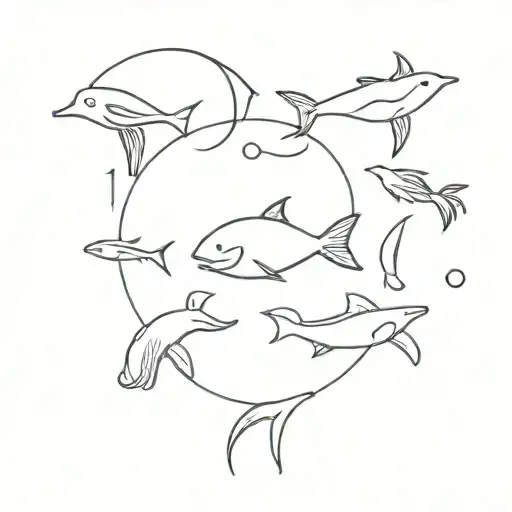 sea creatures neda symbol tattoo design idea