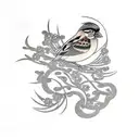 Sparrow tattoo design idea