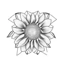 a sunflower, willow tree branch, and meadow flowers tattoo design idea