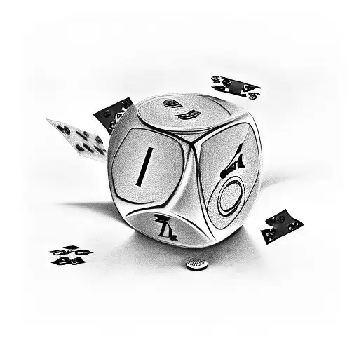 dice, money, playing cards, vegas tattoo design idea