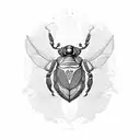 scarab beatle tattoo design idea