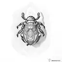 scarab beatle tattoo design idea