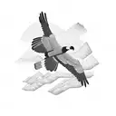 Andean condor flying over the Colombian mountains tattoo design idea