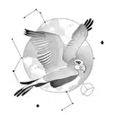 Andean condor flying over the Colombian mountains tattoo design idea