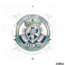 A traditional-style tattoo depicting the flags of Celtic Football Club, MacDonald of Clan Ranald, and Scotland combined in a creative way tattoo design idea