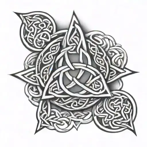 Celtic trinity knot tattoo design idea