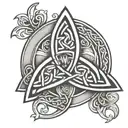 Celtic trinity knot tattoo design idea
