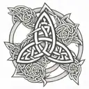 Celtic trinity knot tattoo design idea