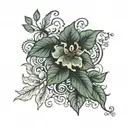 paisley and ivy  tattoo design idea