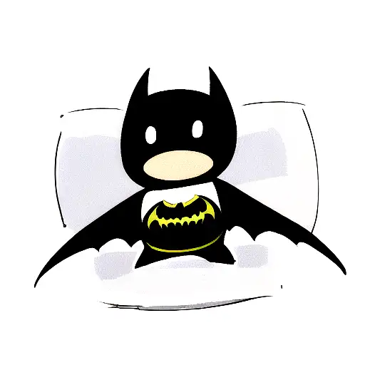 Batman with logo tattoo design idea