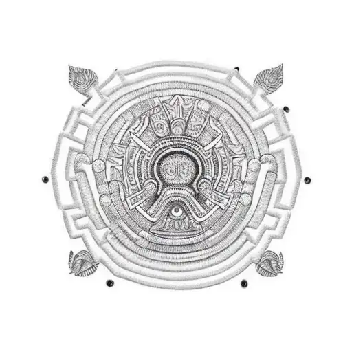 ajolote azteca tattoo design idea