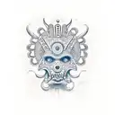 ajolote azteca tattoo design idea