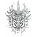 ajolote azteca tattoo design idea