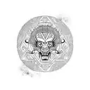 ajolote azteca tattoo design idea